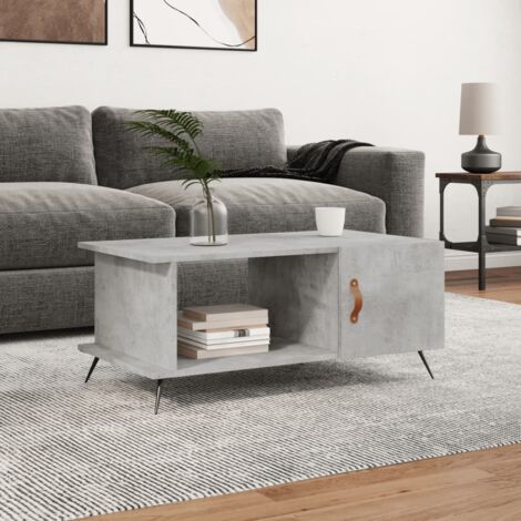 Table basse gris béton 90x50x40 cm bois d'ingénierie vidaXL