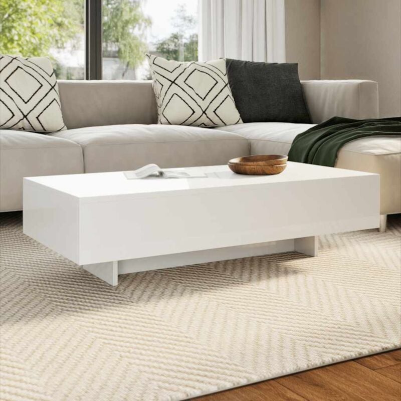 Vidaxl - Table basse blanc brillant
