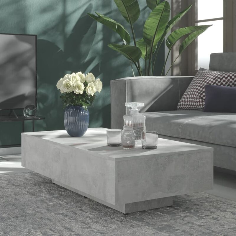Bh Design - Table basse Gris béton 115x60x31 cm Aggloméré