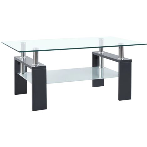 Table Basse Verre Trempé Table d'Appoint Canapé Salon Multicolore vidaXL
