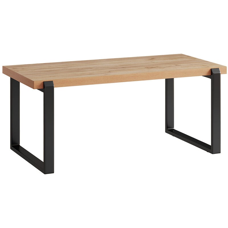 Table basse Halifax, Chêne rustique, 110 x 56 cm avec un cadre métallique Vicco