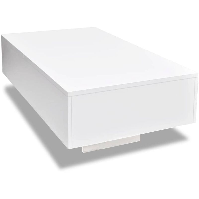 Vidaxl - Table Basse Blanc Brillant 85x55x31 cm
