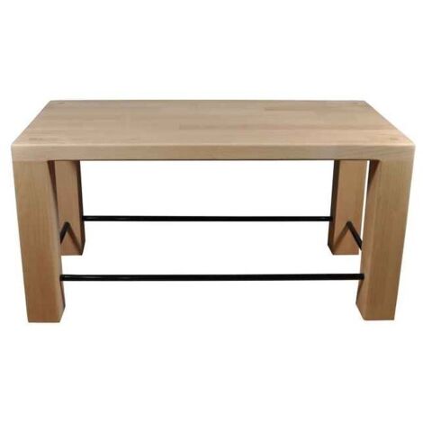 Table Basse Hetre Alu L90 L45 H45