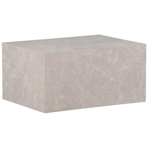 Table Basse Imitation Marbre "York" 80cm Beige