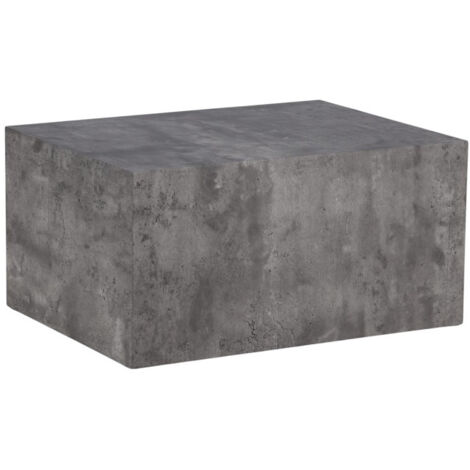 Table Basse Imitation Marbre "York" 80cm Gris Foncé