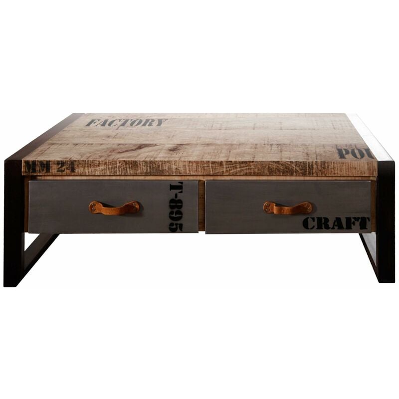 Massivmoebel24 - Table basse 115x60 Manguier brut imprimé Bois naturel factory 128