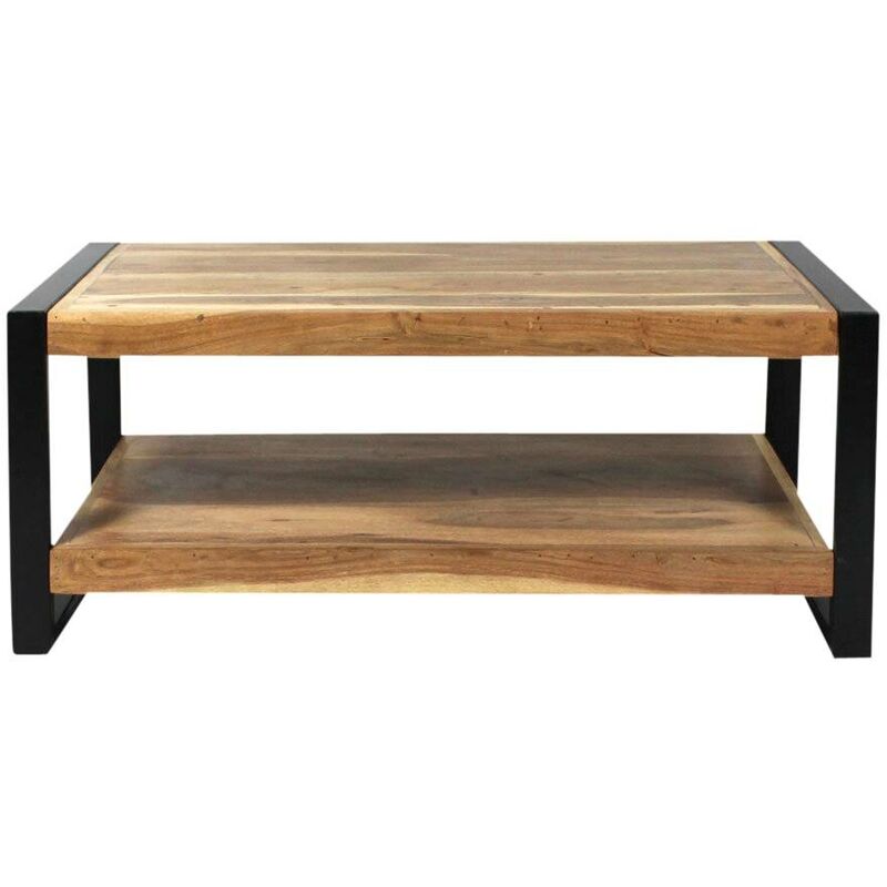 Made In Meubles - Table basse en bois d'acacia 100 cm Havana