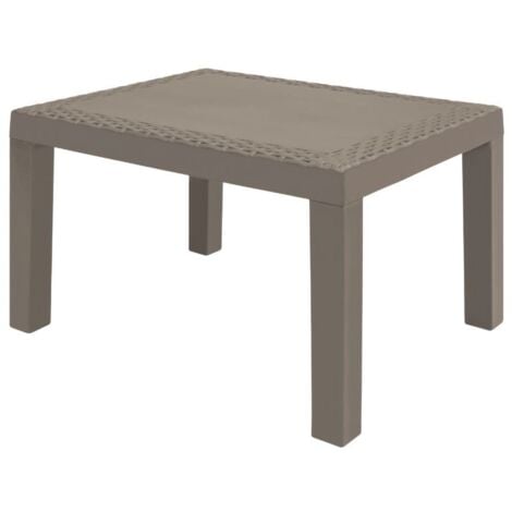 Table basse Jack pour extérieur, style moderne, couleur marron fixe, en polypropylène, 120 cm