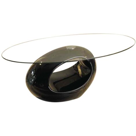 Table basse Jeny - 115 x 65 x 40 cm - Noir - Noir.