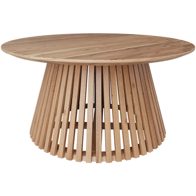 Rendez-vous Déco - Table basse ronde en bois clair d'acacia D80 cm - képès Rendez-vous Déco - Table basse ronde en bois clair d'acacia D80 cm - képès