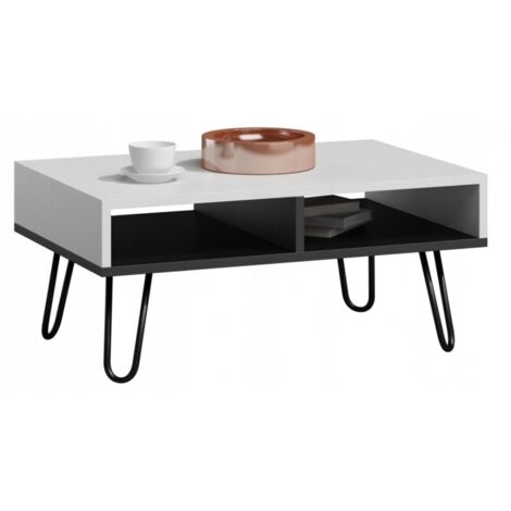 Table basse LOFT Dora BLANC NOIR pour le salon, le bureau, LOFT MK