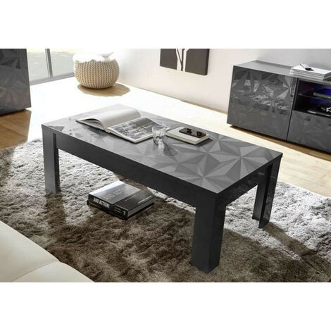 Table basse LUTHER 122x45x65 cm anthracite