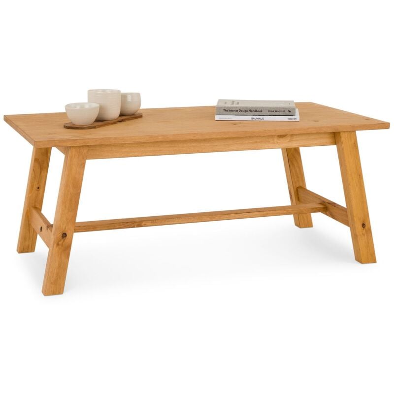 Idimex - Table basse luzerna en bois massif - Finition laquée