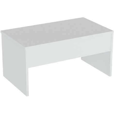 Table basse Marinone, un compartiment, forme rectangulaire, 45x90x52h cm Blanc