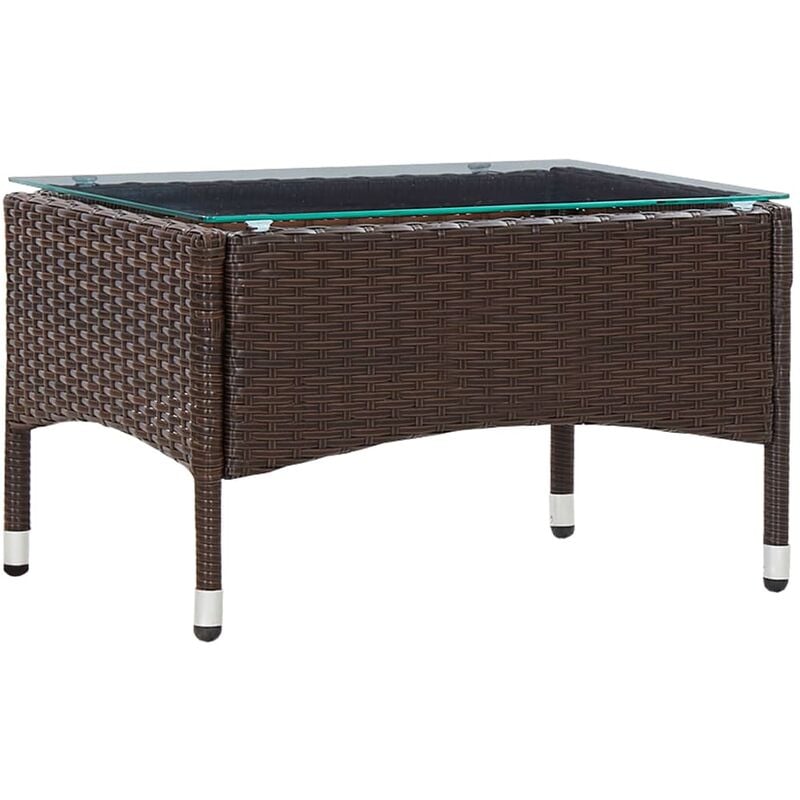 Asupermall - Table basse Marron 60x40x36 cm Resine tressee