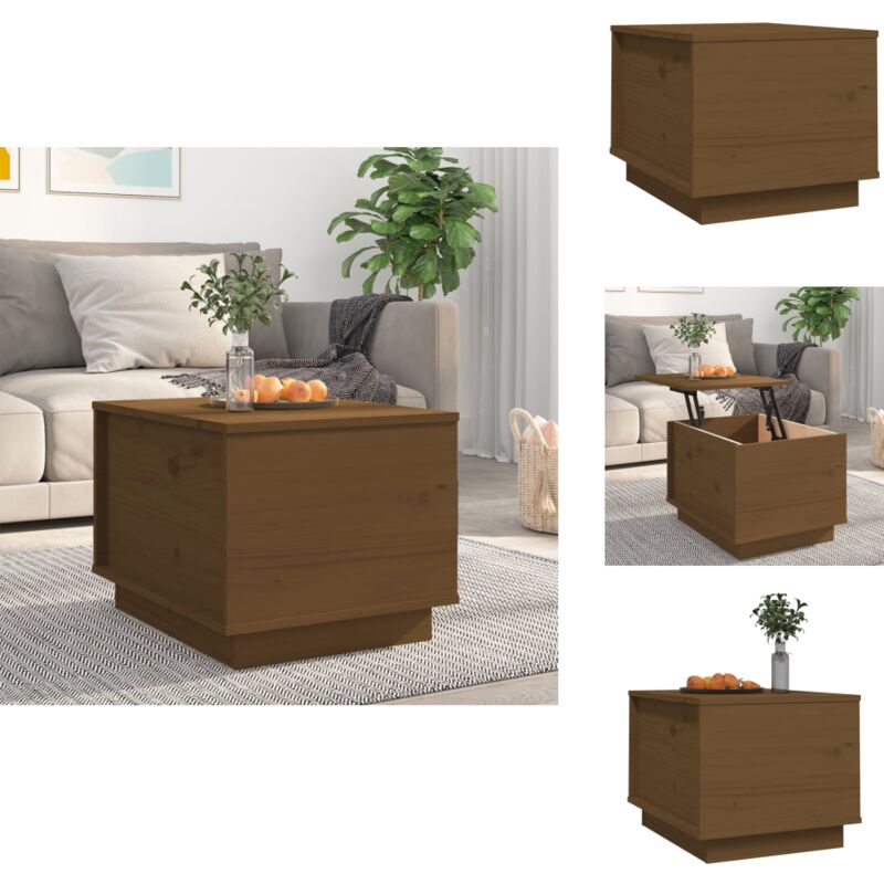 Vidaxl - Table basse Marron miel 40x50x35 cm Bois massif de pin - Table Basse - Meuble Salon - Table D'appoint - Bout De Canapé - Table En Bois