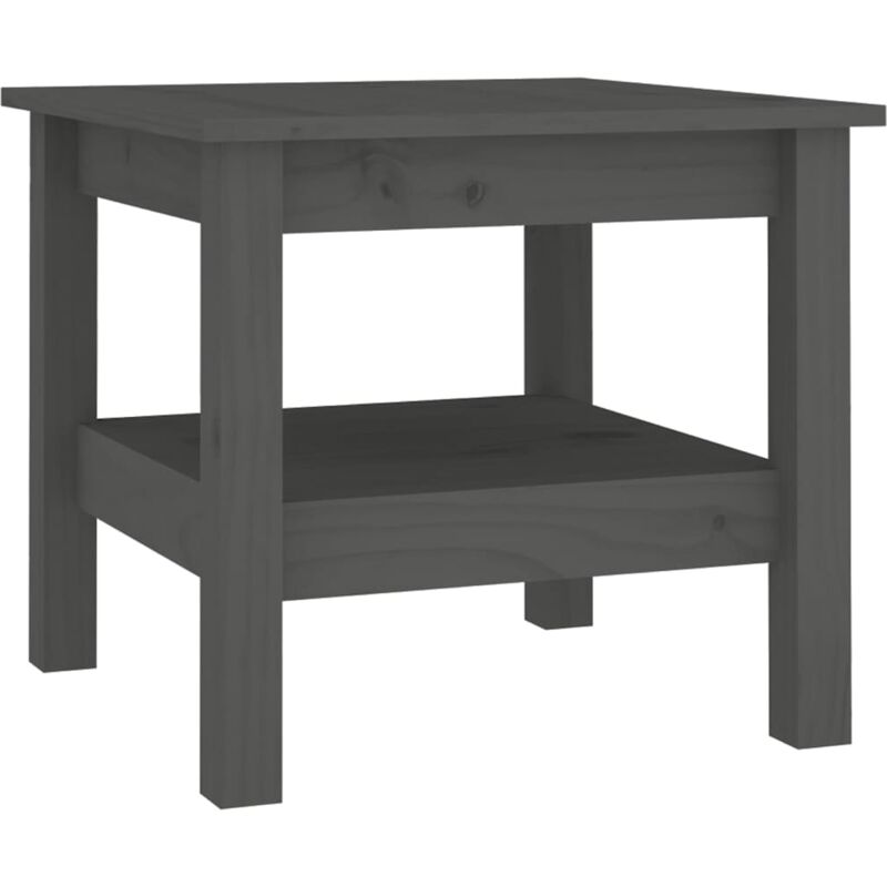 Vidaxl - Table basse Gris 45x45x40 cm Bois massif de pin
