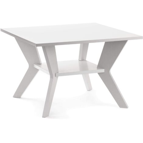 Table Basse MAT - Blanc - Élégante - Design Moderne - Idéale pour Salon