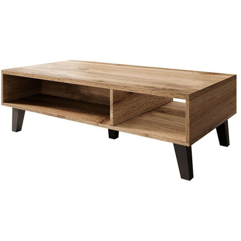 Table basse Melevara 102 , 32x60x110cm, Diamètre: 0, Stratifié, Angulaire