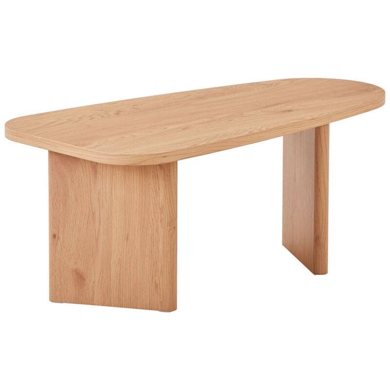 Epikasa - Table Basse Melo, mdf, Papier, Marron, 50x100x41 cm