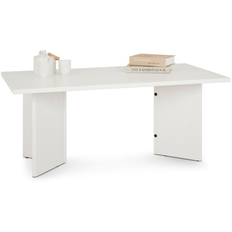 Idimex - Table basse mesa, en pin massif - Blanc