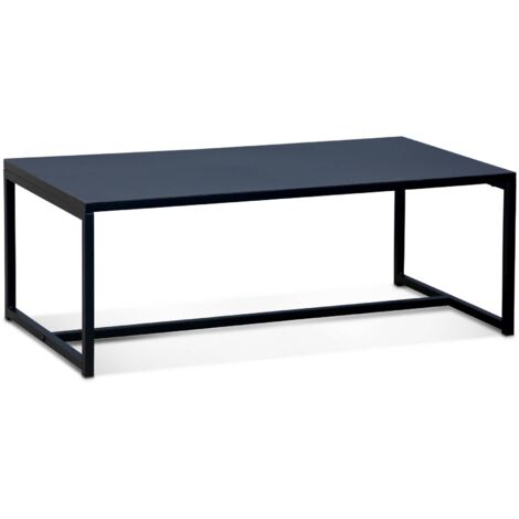 Table basse métal noir 100x50x36cm - Industrielle - pieds en métal. design