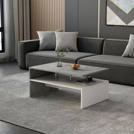 LIVINITY Table basse Mike, Béton, 90 x 42 cm, Oskar Store