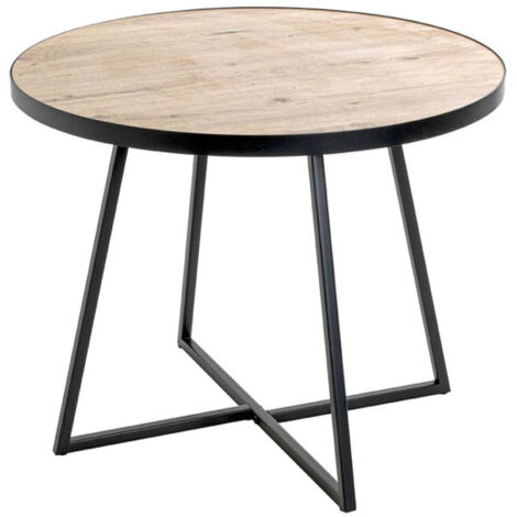 Table Basse "Miranda" 60cm Chêne & Noir