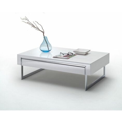 Table Basse Blanc Laque A Prix Mini