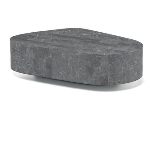 Table basse moderne en pierre grise 100 x 52 x h 28 cm