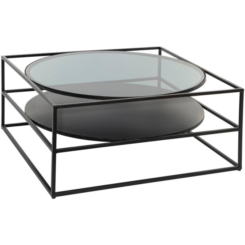 Atmosphera - Table basse Yoho noir 90x90cm créateur d'intérieur