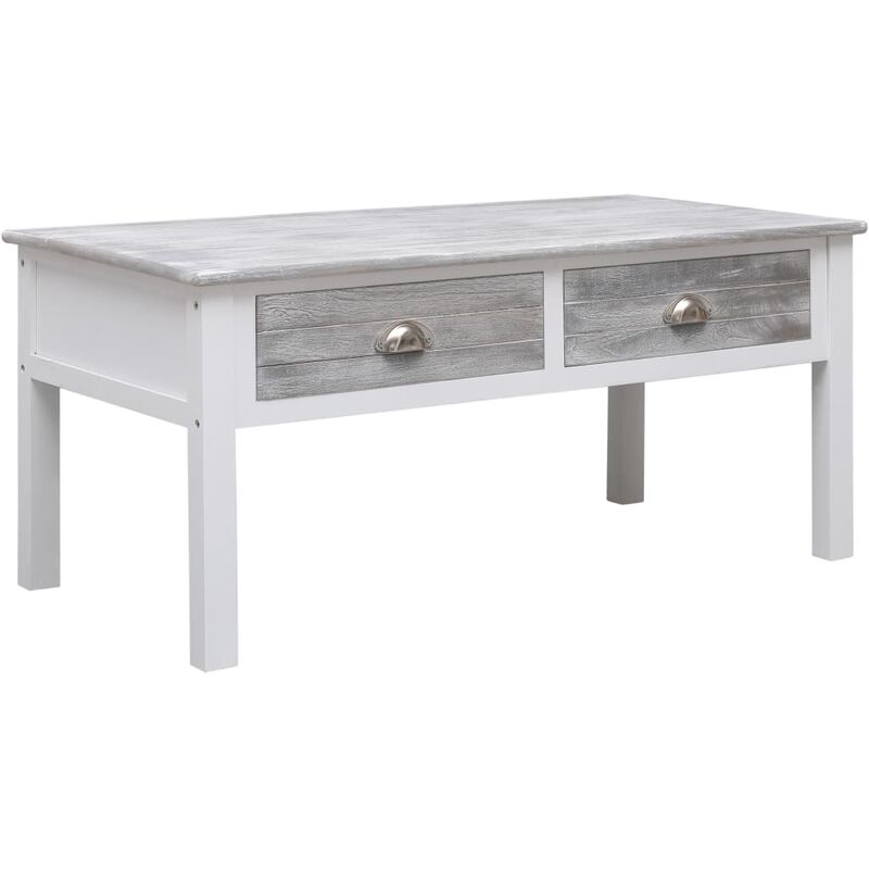 Vidaxl - Table Basse Bois 100x50x45 cm Gris