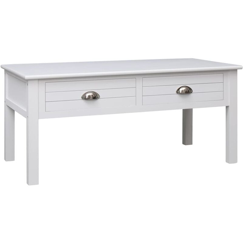 Vidaxl - Table Basse Bois 100x50x45 cm Blanc