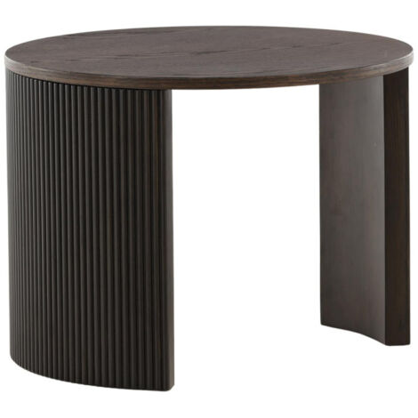 Table Basse Nervurée "Bristol" 60cm Marron
