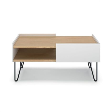 Table basse Nina 110cm - chêne/blanc