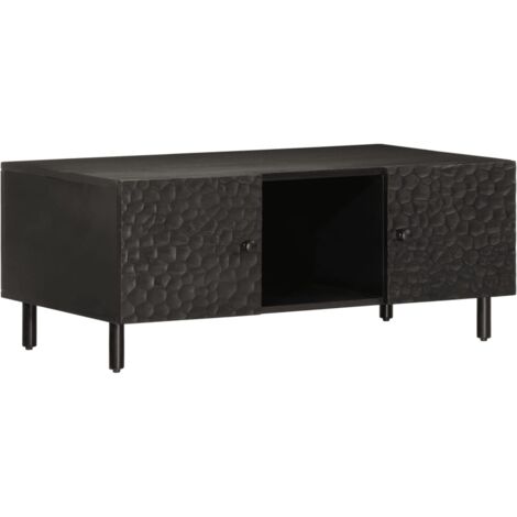 Table basse noir 100x54x40 bois massif de manguier