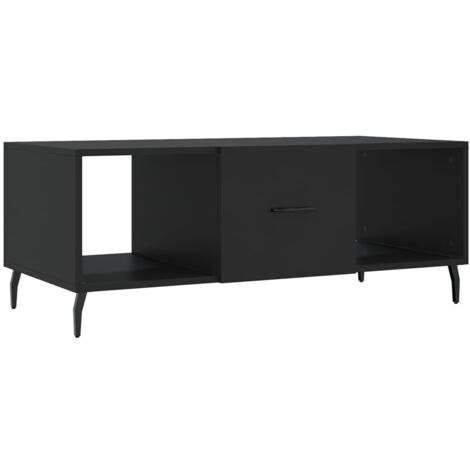 Table basse noir 102x50x40 bois d'ingénierie