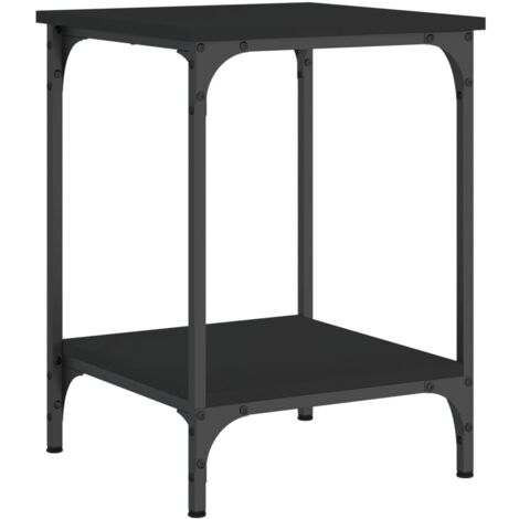 Table basse noir 40x40x55 bois d'ingénierie
