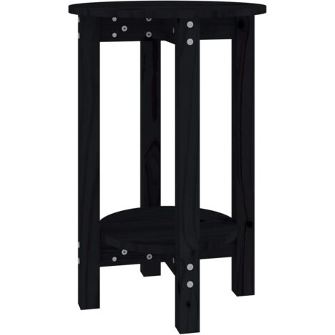 Table basse Noir Ø 40x60 Bois massif de pin