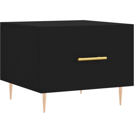 Table basse Noir 50x50x40 Bois d'ingénierie