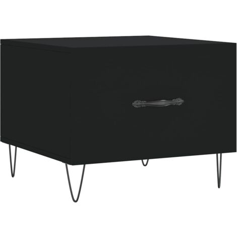 Table basse Noir 50x50x40 Bois d'ingénierie