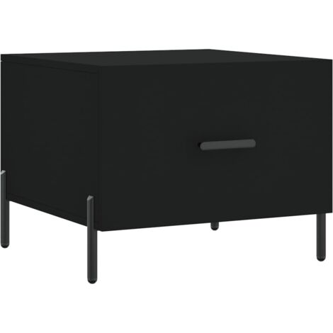 Table basse Noir 50x50x40 Bois d'ingénierie