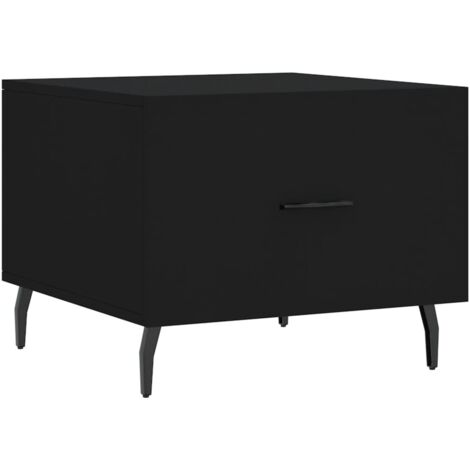 Table basse Noir 50x50x40 Bois d'ingénierie
