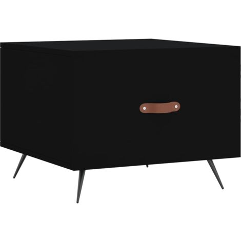 Table basse Noir 50x50x40 Bois d'ingénierie