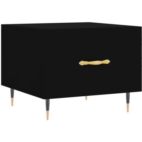 Table basse Noir 50x50x40 Bois d'ingénierie
