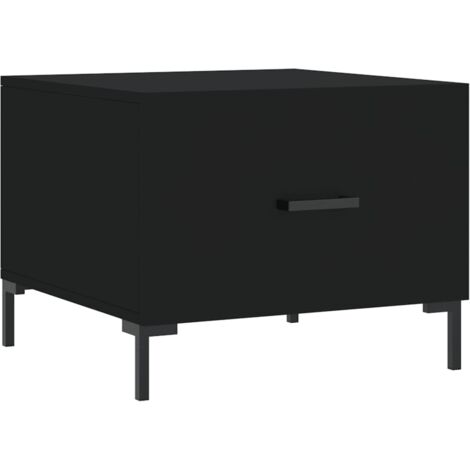 Table basse Noir 50x50x40 Bois d'ingénierie
