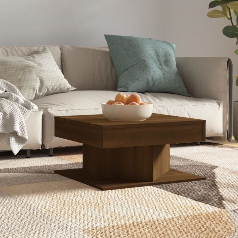 Vidaxl - Table basse Chêne marron 57x57x30 cm Bois d'ingénierie