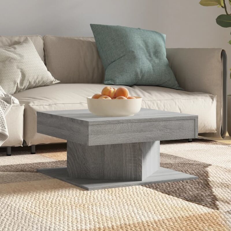 Vidaxl vidaXL Table basse Sonoma gris 57x57x30 cm Bois d'ing&eacute;nierie