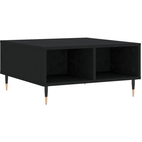 Table basse noir 60x60x30 bois d'ingénierie