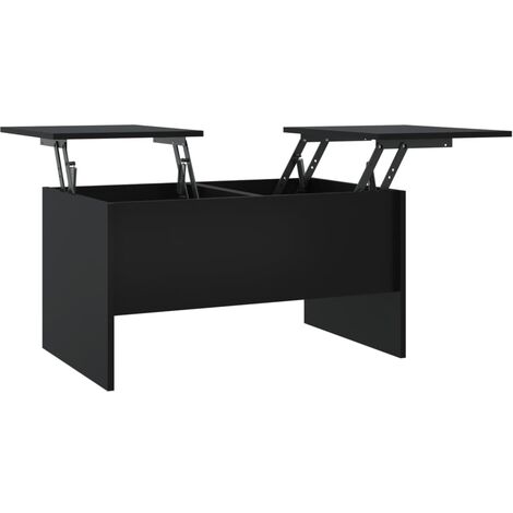 Table basse Noir 80x50x42,5 Bois d'ingénierie